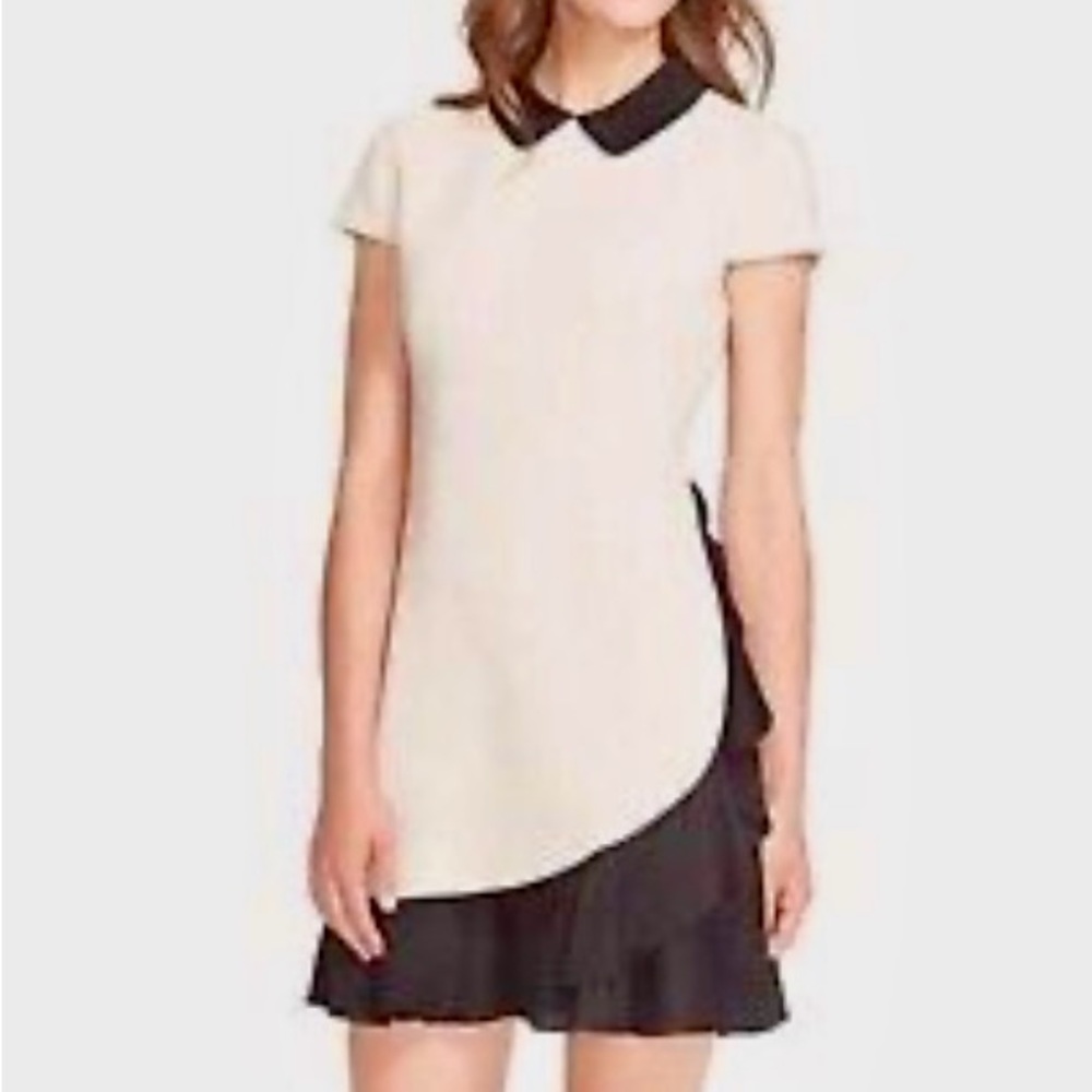 kate spade womens ruffle crepe sheath dress